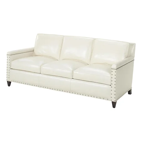 Contemporary Chase Sofa with Ornamental Nailheads